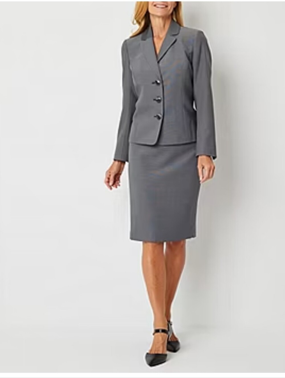Le Suit 2-Piece Knee Length Skirt Suit